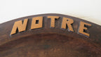 Antique French Wooden Lords Prayer Plate Lourdes - Vintage French Treasures