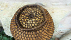 Antique French hand woven rye coil bread basket – early 1900s - Vintage French Treasures