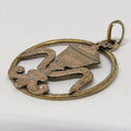 Antique French Vermeil First Communion Pendant: Hand Etched Chalice - Vintage French Treasures