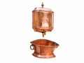 Authentic Antique French Copper Wall Fountain Basin & Water Reservoir - Vintage French Treasures