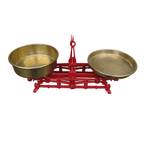 Antique Mars Wage Cast Iron Balance Scale | Vintage Kitchen Scale with Brass Bowls - Vintage French Treasures