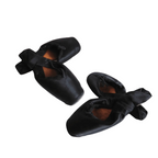 Antique French Ballet Shoes – Black Satin Pointe Slippers – Paris – Size 11 -