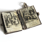 Antique French Notre-Dame de Liesse Miniature Souvenir Book Pendant, Pilgrimage Charm, Circa 1900 - Vintage French Treasures
