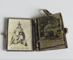 Antique French Notre-Dame de Liesse Miniature Souvenir Book Pendant, Pilgrimage Charm, Circa 1900 - Vintage French Treasures