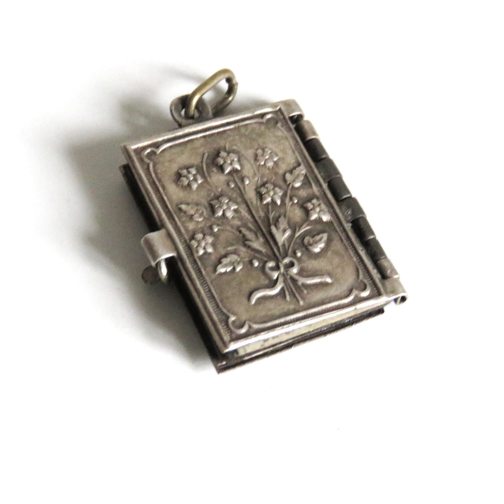Antique French Notre-Dame de Liesse Miniature Souvenir Book Pendant, Pilgrimage Charm, Circa 1900 - Vintage French Treasures