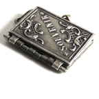 Antique French Notre-Dame de Liesse Miniature Souvenir Book Pendant, Pilgrimage Charm, Circa 1900 - Vintage French Treasures