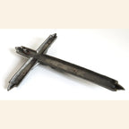 French Modernist Crucifix , Mid-Century Religious Wall Cross, Catholic Devotional Art - Vintage French Treasures