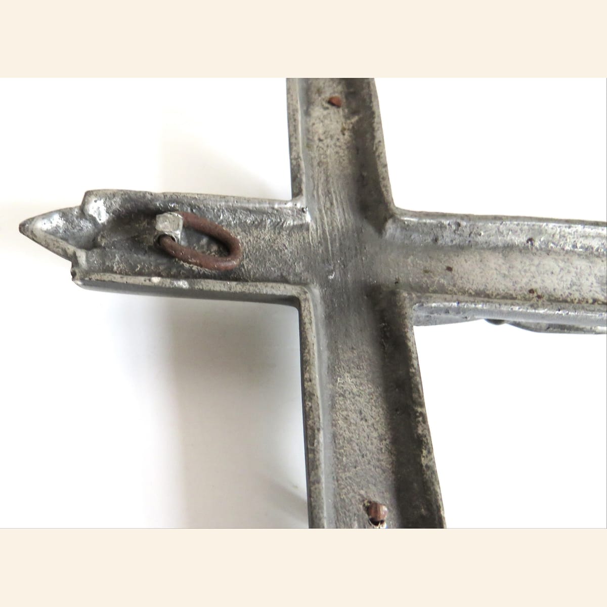 French Modernist Crucifix , Mid-Century Religious Wall Cross, Catholic Devotional Art - Vintage French Treasures