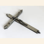 French Modernist Crucifix , Mid-Century Religious Wall Cross, Catholic Devotional Art - Vintage French Treasures