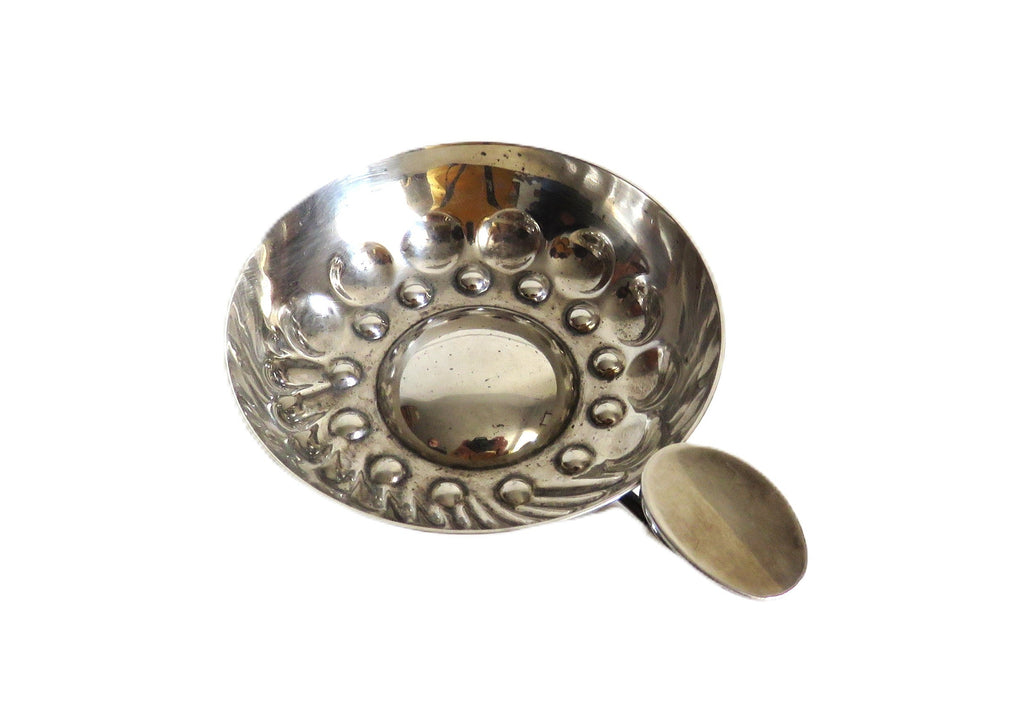 Antique French Silver-Plated Tastevin Wine Taster, Maker Marked, c.1920–1940 - Vintage French Treasures