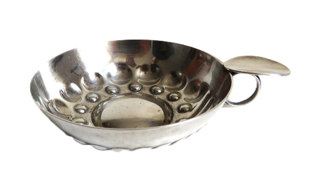 Antique French Silver-Plated Tastevin Wine Taster, Maker Marked, c.1920–1940 - Vintage French Treasures