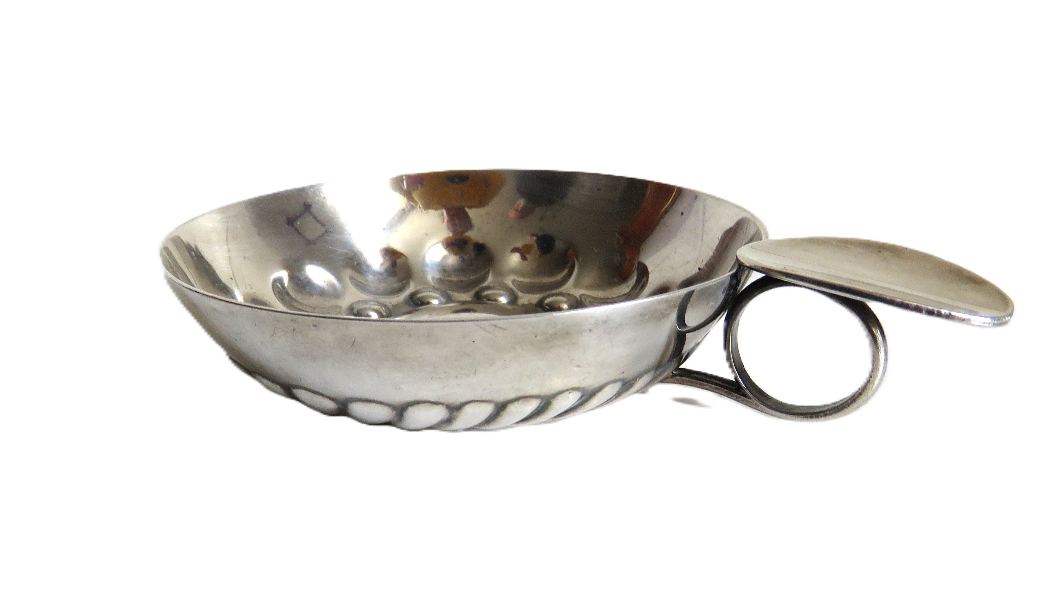 Antique French Silver-Plated Tastevin Wine Taster, Maker Marked, c.1920–1940 - Vintage French Treasures