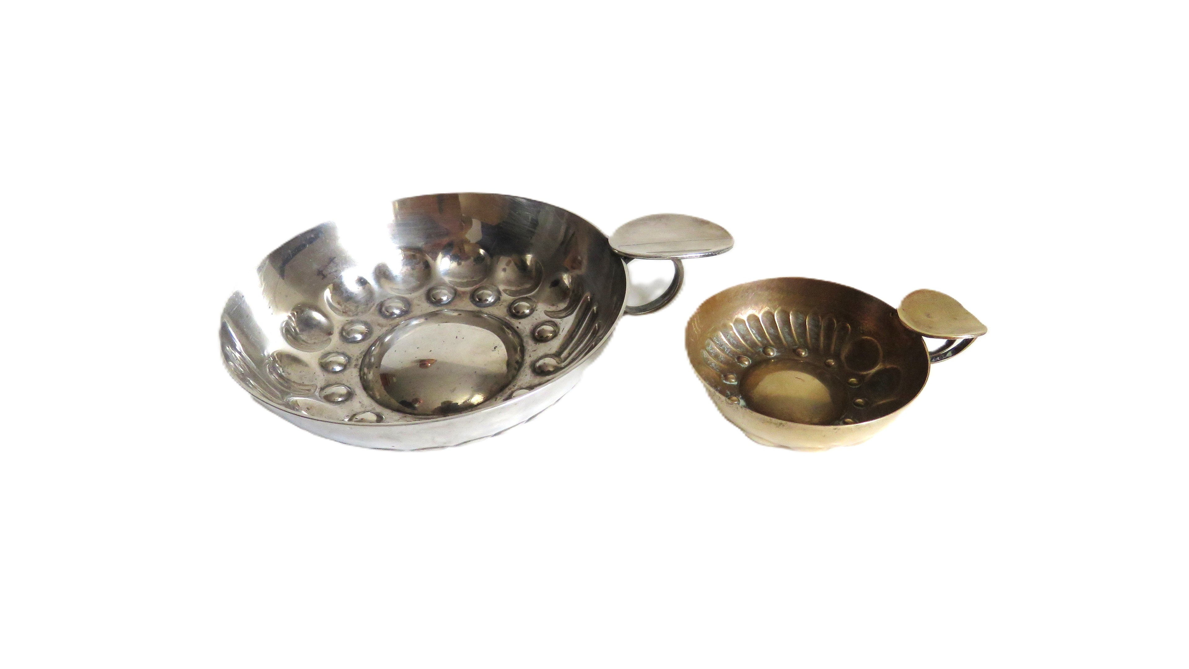 Antique French Silver-Plated Tastevin Wine Taster, Maker Marked, c.1920–1940 - Vintage French Treasures