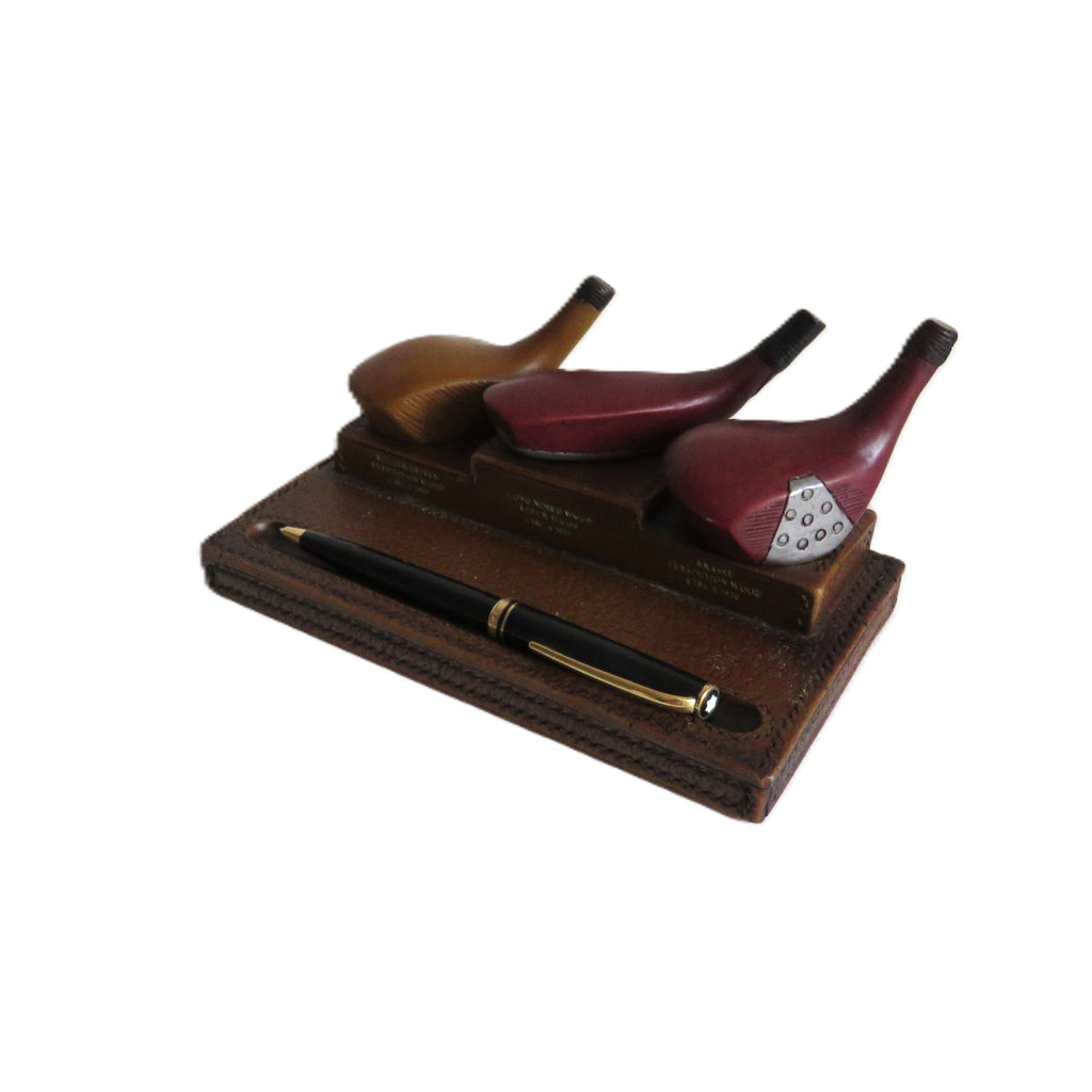 History of Golf Desk Pen Holder – Original Book Works England - Vintage French Treasures