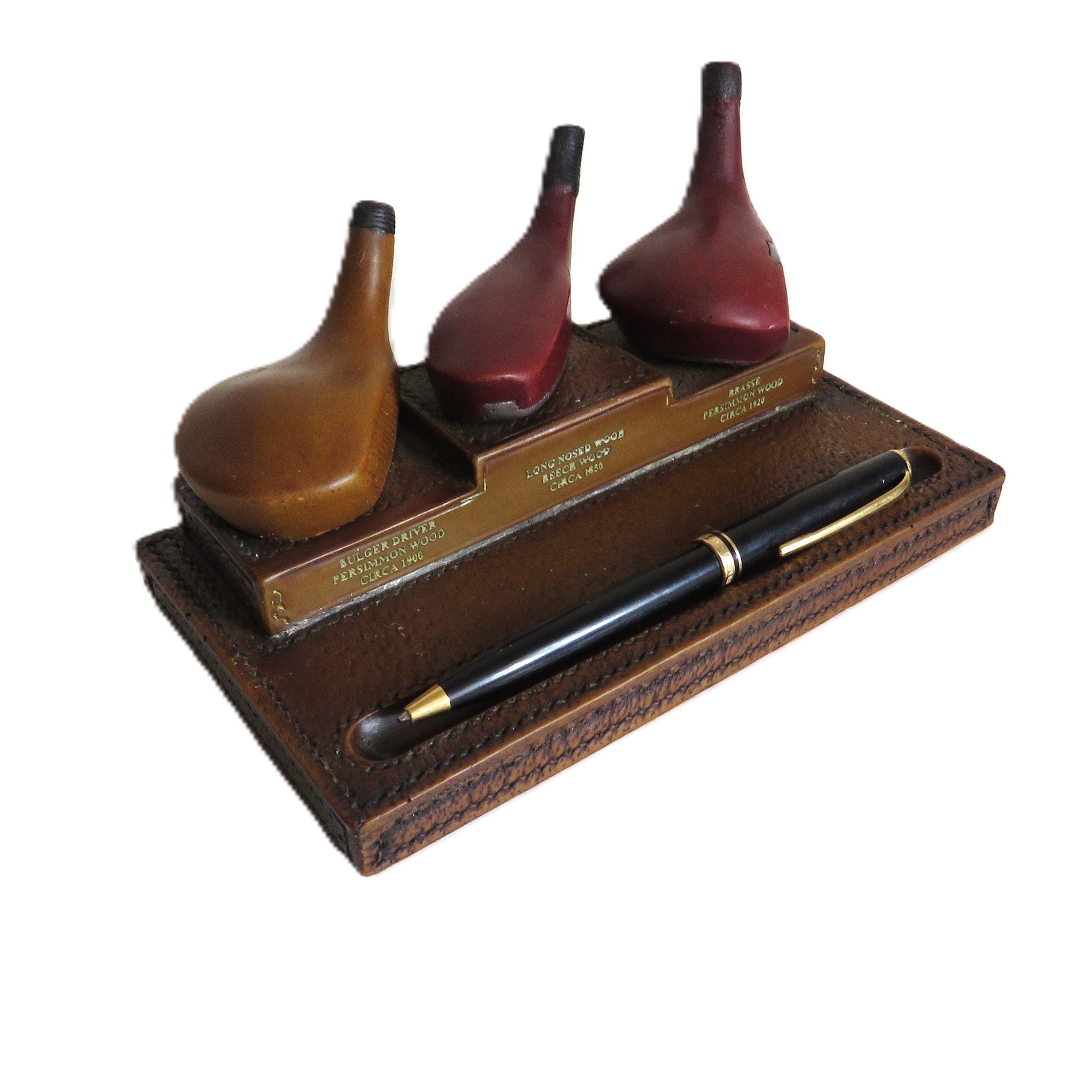 History of Golf Desk Pen Holder – Original Book Works England - Vintage French Treasures