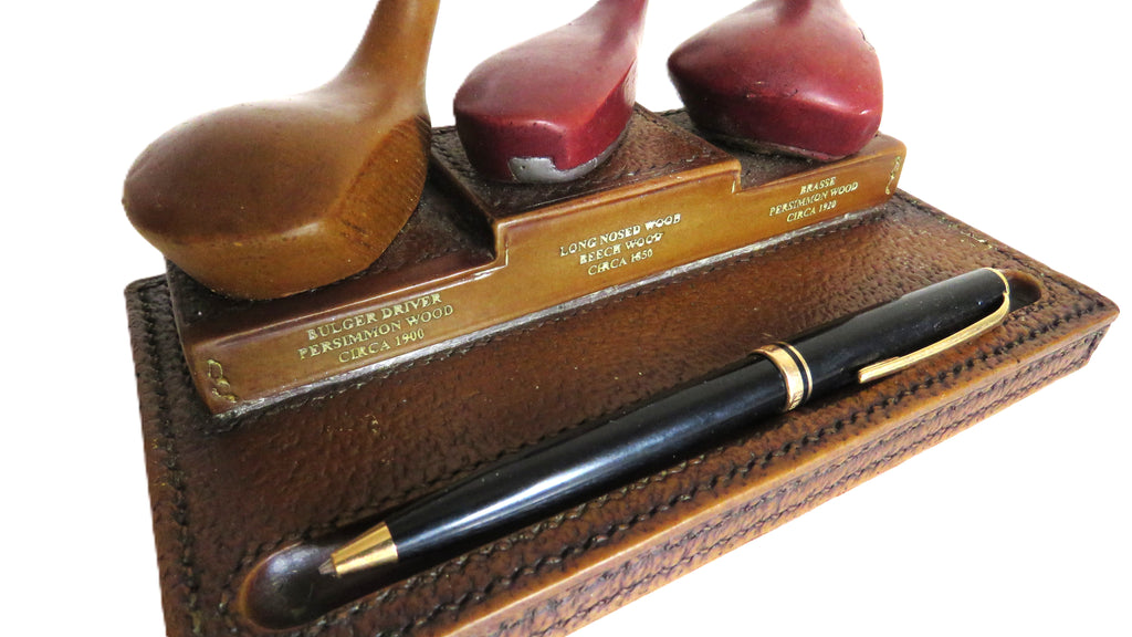 History of Golf Desk Pen Holder – Original Book Works England - Vintage French Treasures
