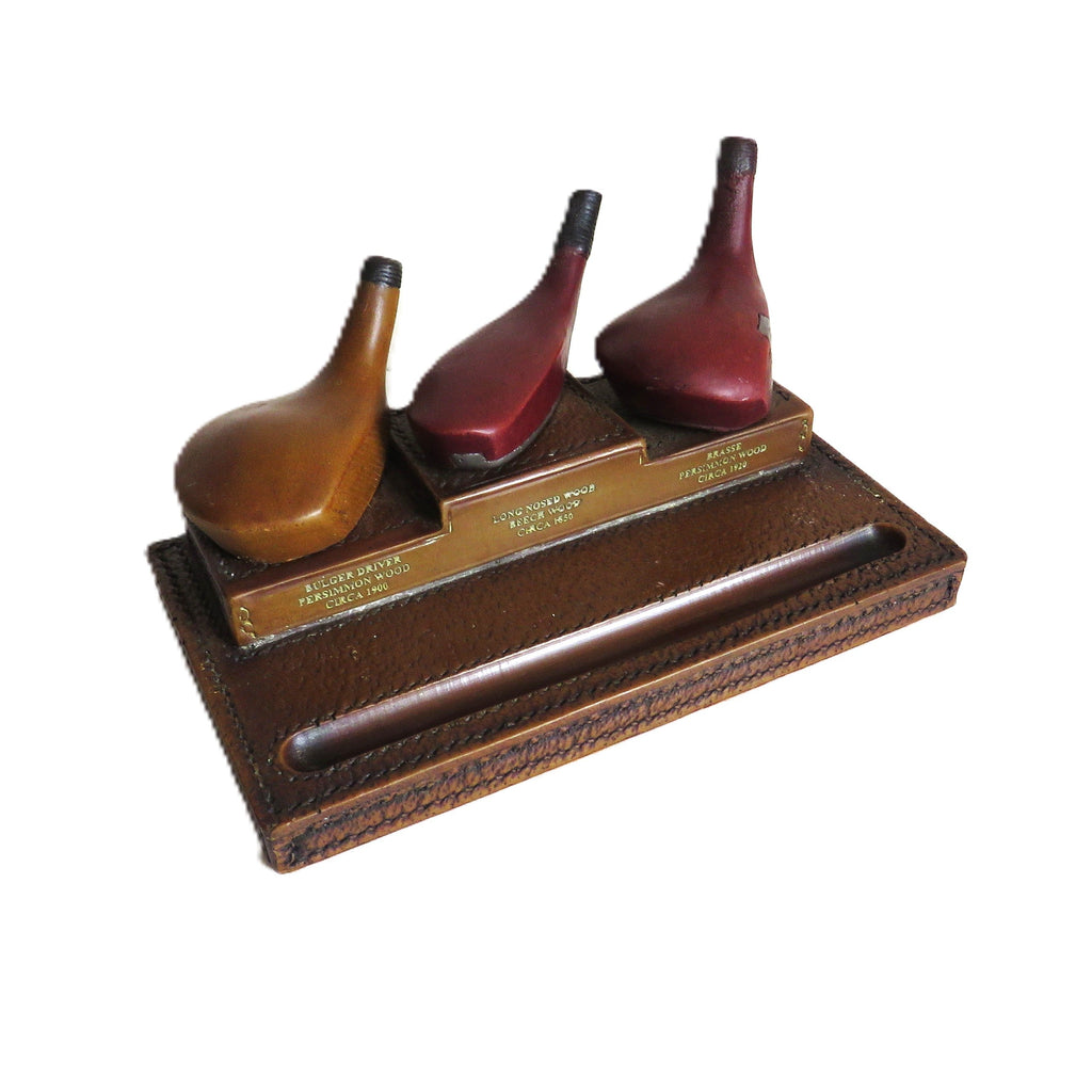 History of Golf Desk Pen Holder – Original Book Works England - Vintage French Treasures