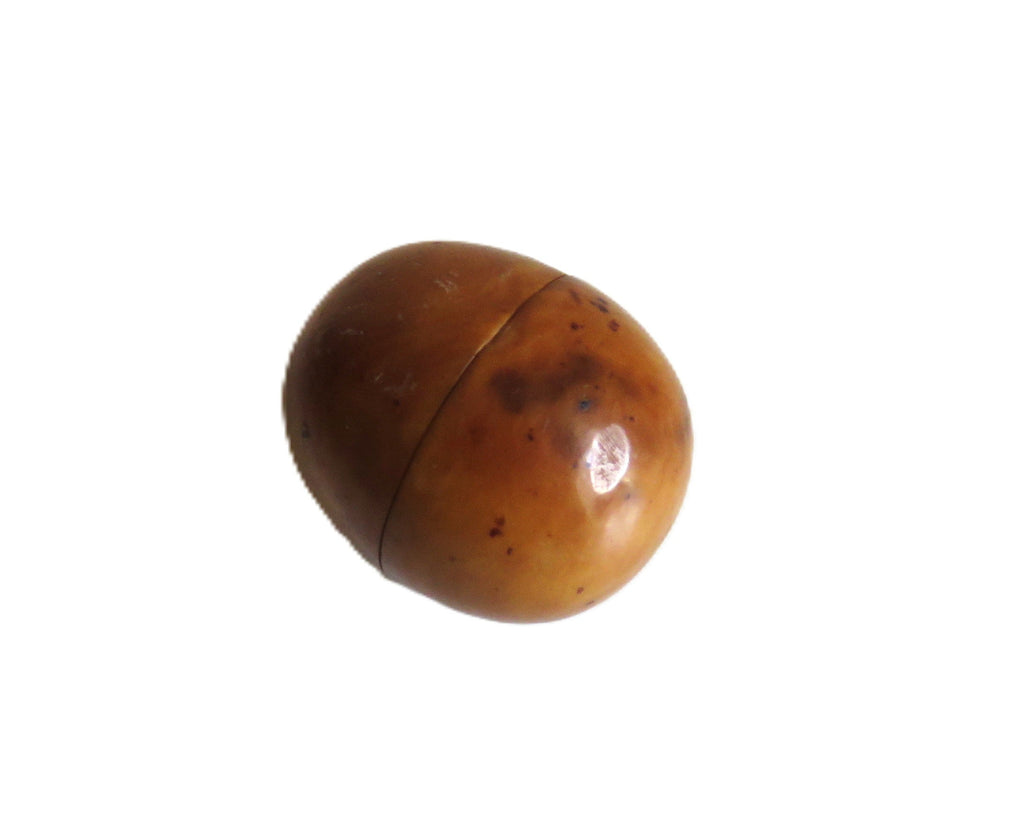 Antique French Lourdes Rosary in Treen Wooden Egg Case - Vintage French Treasures