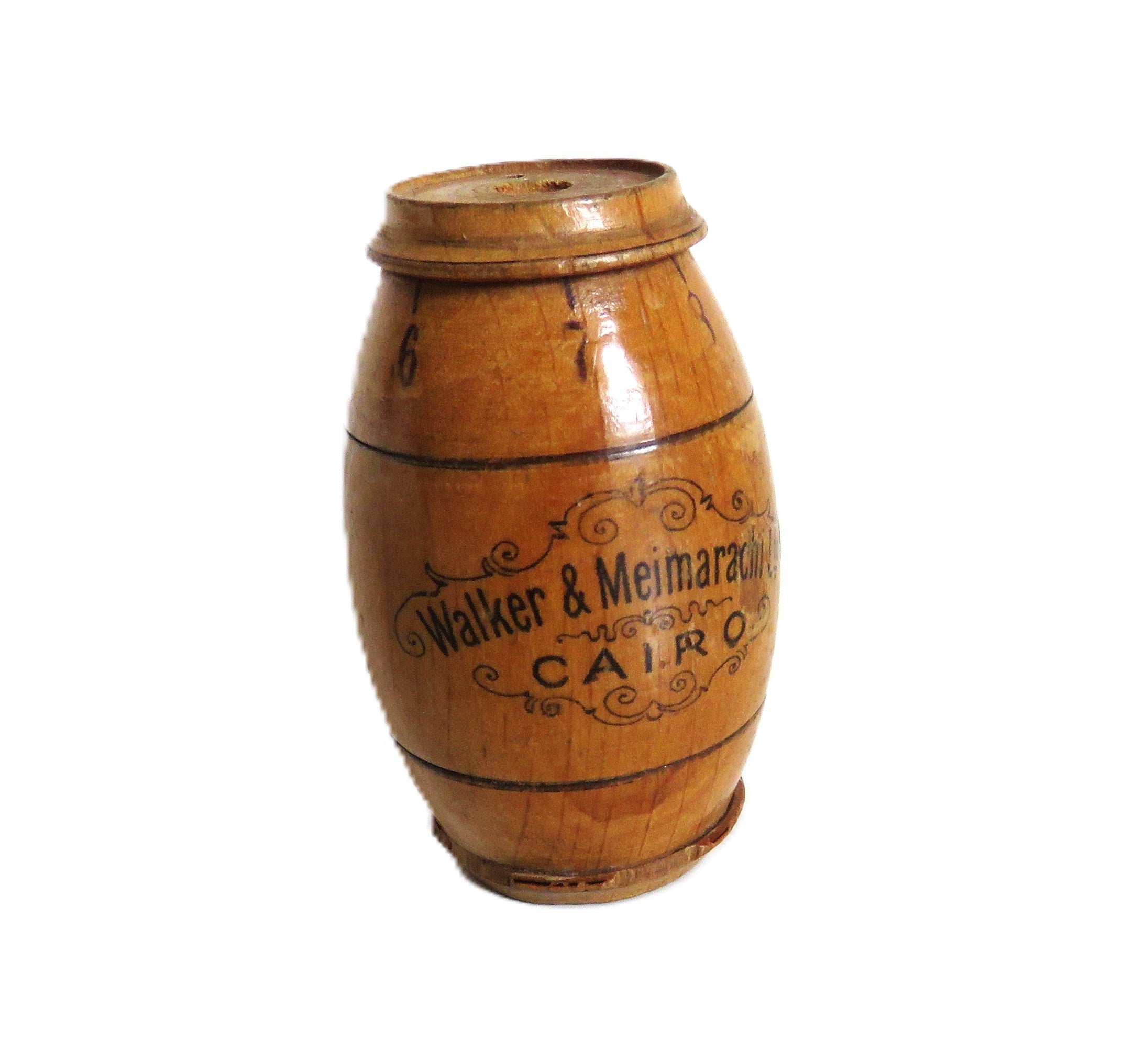 Antique French Boxwood Needle Case , Walker & Meimarakis Cairo, Sewing Treen - Vintage French Treasures