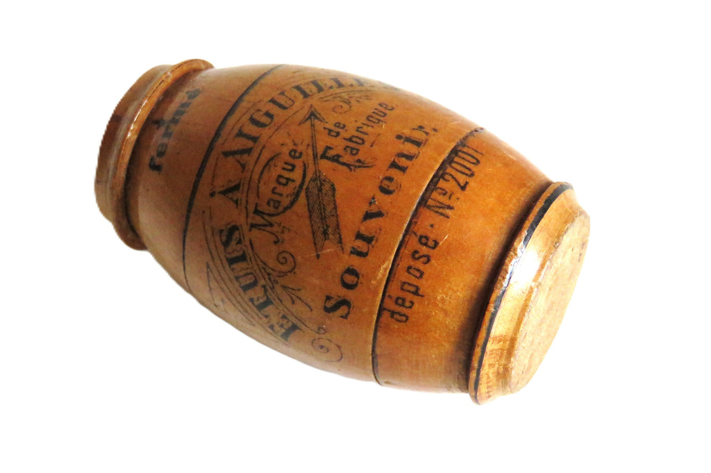 Antique French Boxwood Needle Case , Walker & Meimarakis Cairo, Sewing Treen - Vintage French Treasures