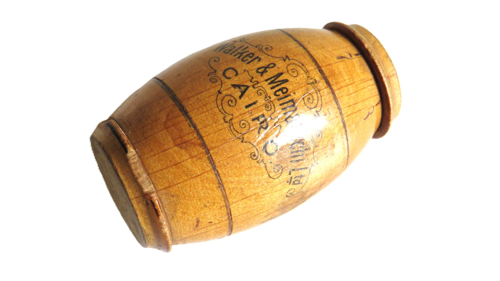 Antique French Boxwood Needle Case , Walker & Meimarakis Cairo, Sewing Treen - Vintage French Treasures