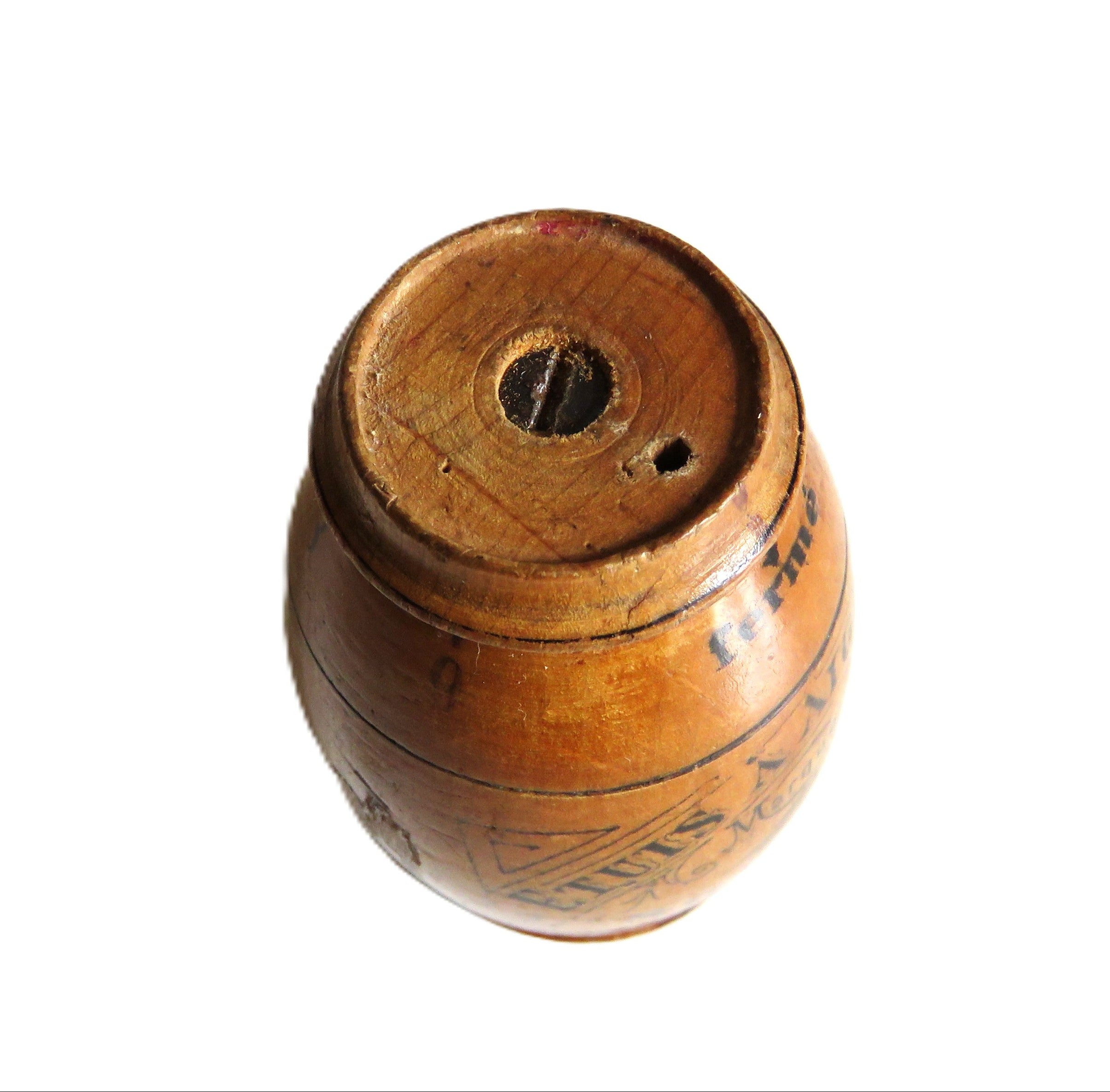 Antique French Boxwood Needle Case , Walker & Meimarakis Cairo, Sewing Treen - Vintage French Treasures