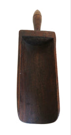 Antique French Wooden Grain Scoop Rustic Farmhouse Treen Measure - Vintage French Treasures