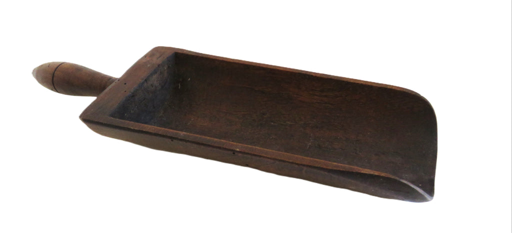 Antique French Wooden Grain Scoop Rustic Farmhouse Treen Measure - Vintage French Treasures