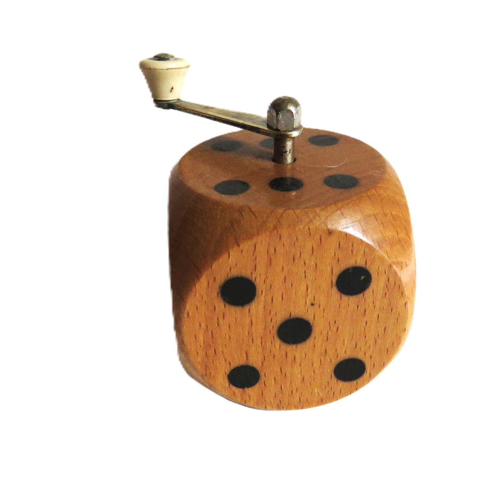 Vintage Wooden Dice Pepper Mill by Marlux - Vintage French Treasures