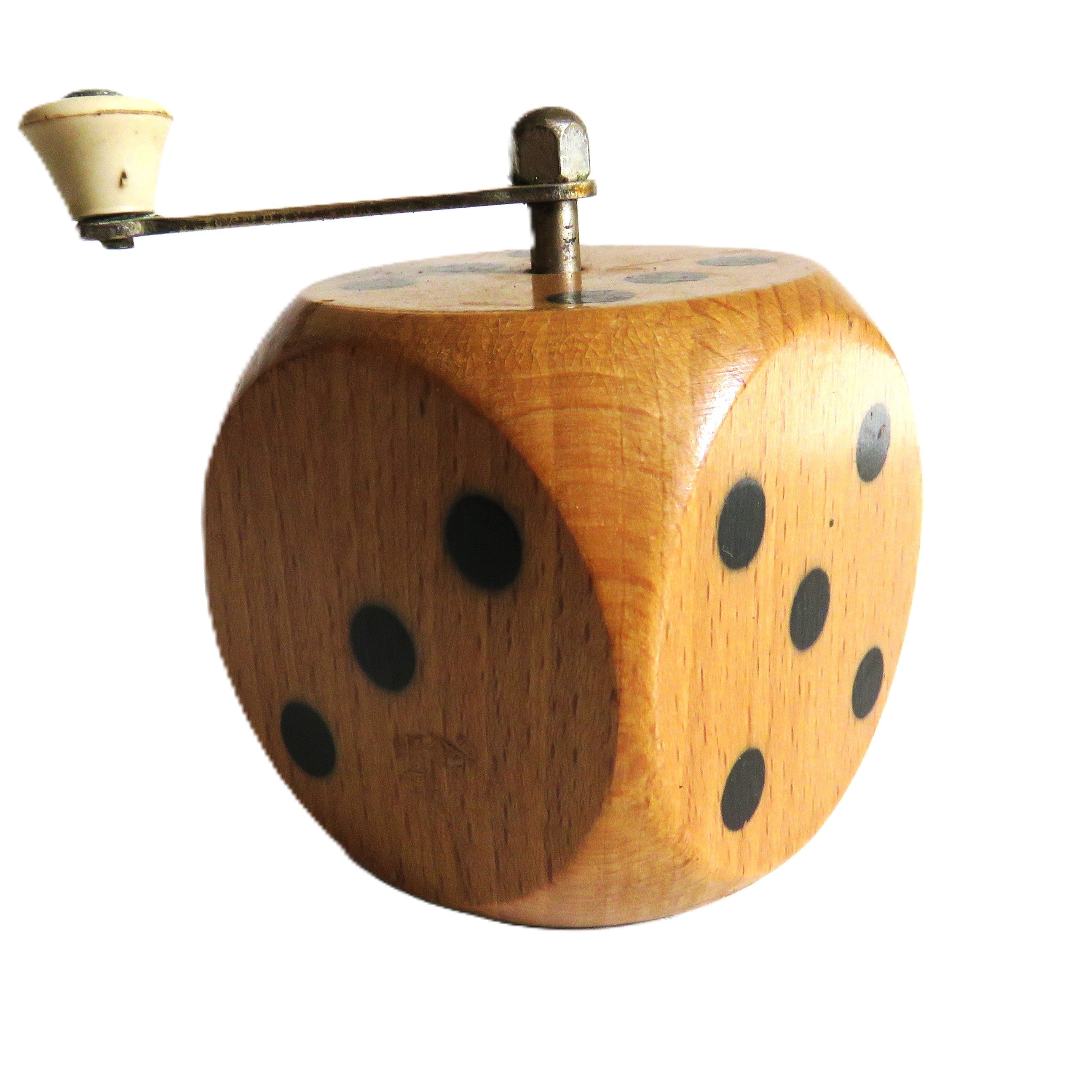 Vintage Wooden Dice Pepper Mill by Marlux - Vintage French Treasures