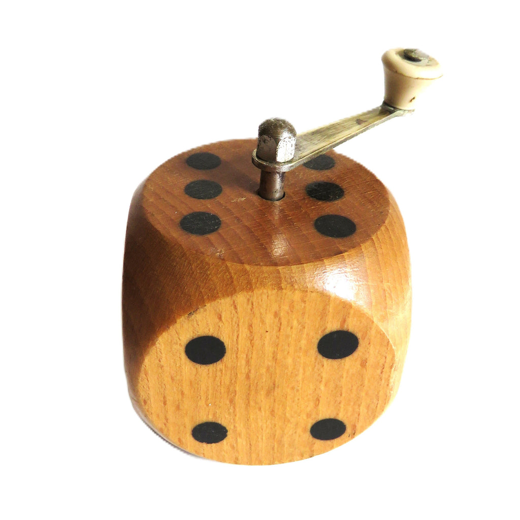 Vintage Wooden Dice Pepper Mill by Marlux - Vintage French Treasures