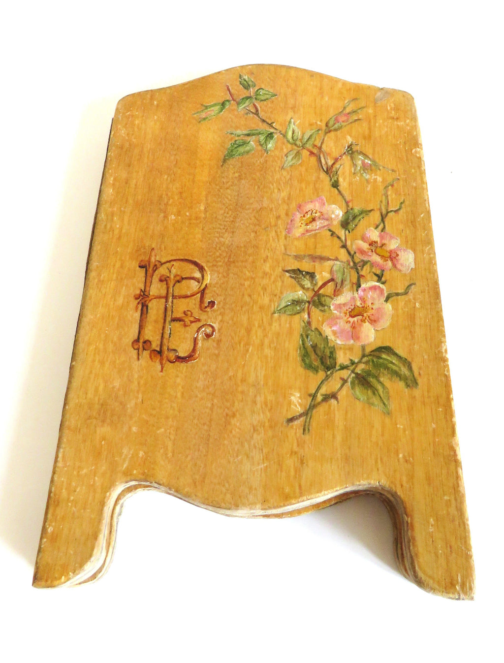 Antique French Hand Painted Folding Double Photo Frame c.1900 - Vintage French Treasures