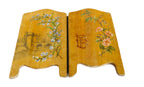 Antique French Hand Painted Folding Double Photo Frame c.1900 - Vintage French Treasures