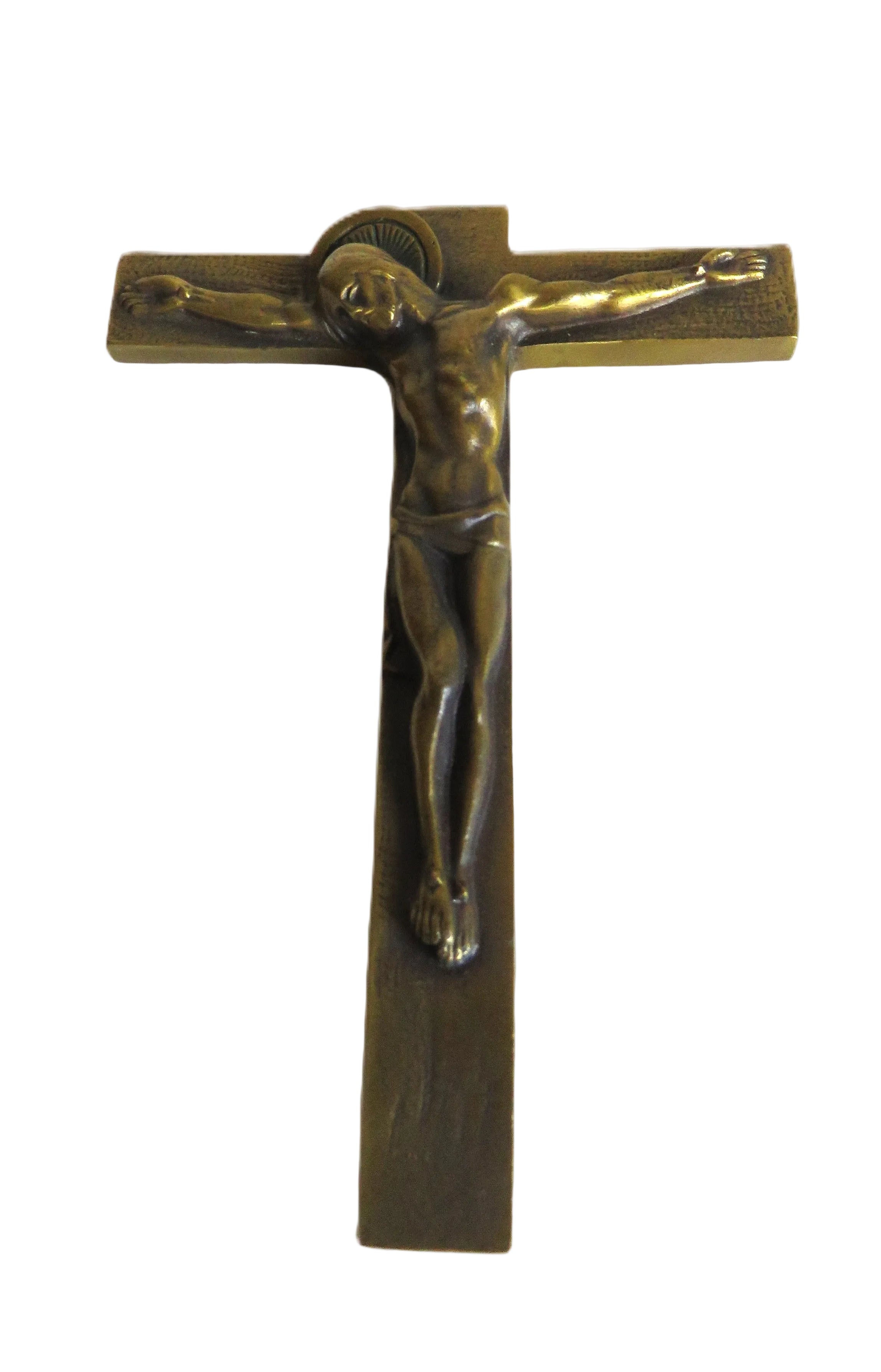 French Art Deco Bronze Crucifix by Hartmann c.1940–1950 -