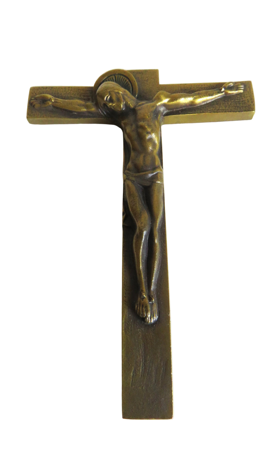 French Art Deco Bronze Crucifix by Hartmann c.1940–1950 -