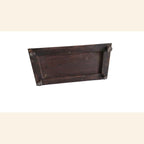 Antique Black Forest Carved Wooden Casket with Floral Decoration -