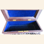Antique Black Forest Carved Wooden Casket with Floral Decoration -