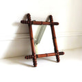 Antique French Chinoiserie Faux Bamboo Mirror c.1900 -