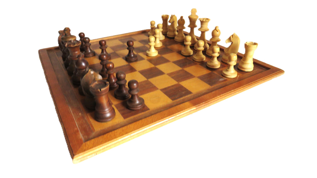 Vintage French Henri Chavet Staunton Chess Set Pre 1989 - Vintage French Treasures