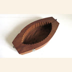 Antique French Wooden Butter Mold Press Carved Folk Art Kitchenalia Farmhouse Decor -