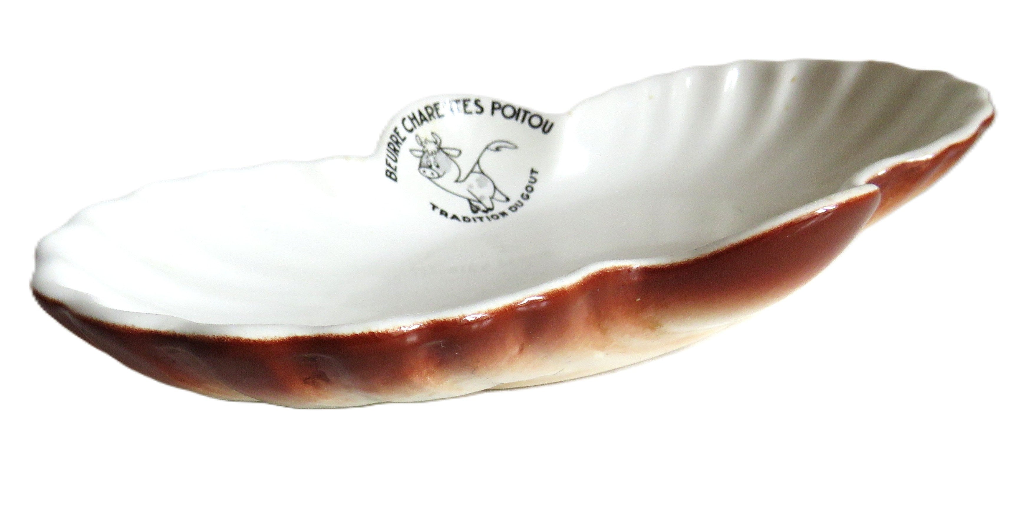 Vintage French Digoin Sarreguemines Beurre Charentes-Poitou Advertising Butter Dish - Vintage French Treasures