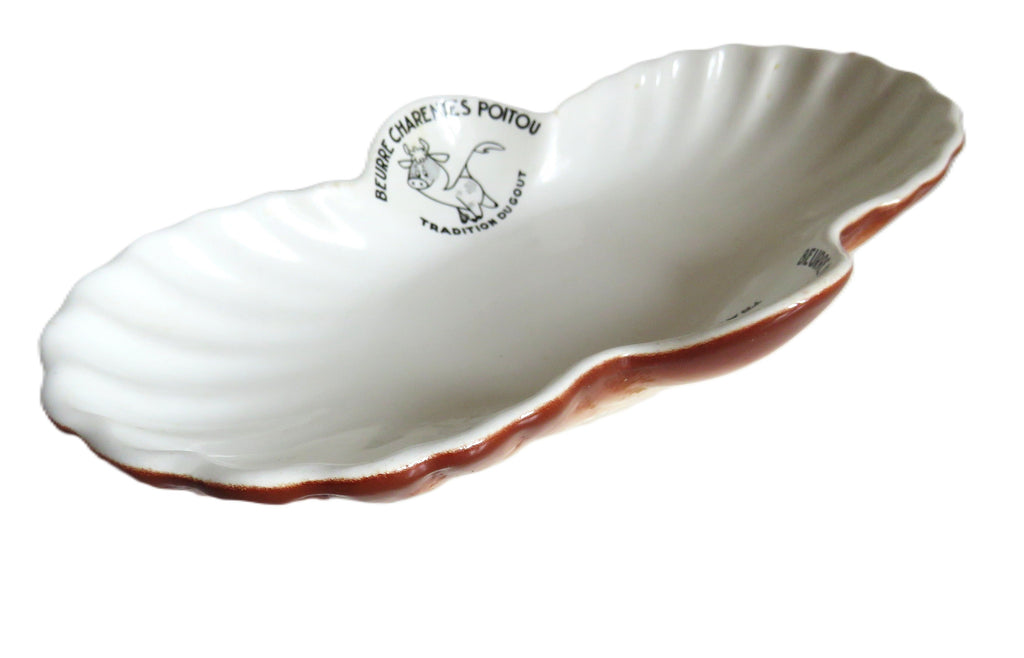 Vintage French Digoin Sarreguemines Beurre Charentes-Poitou Advertising Butter Dish - Vintage French Treasures