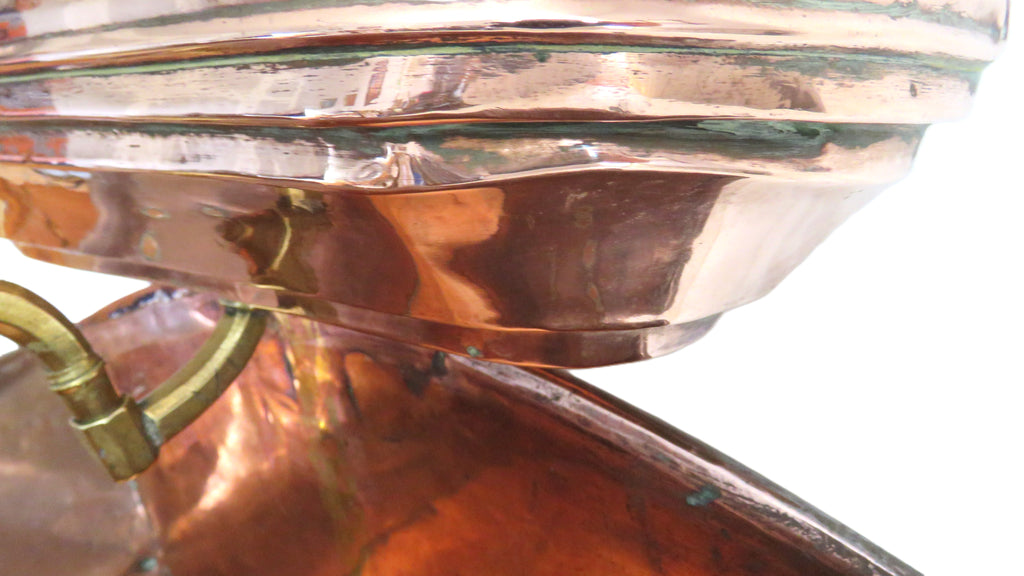 Authentic Antique French Copper Wall Fountain Basin & Water Reservoir - Vintage French Treasures
