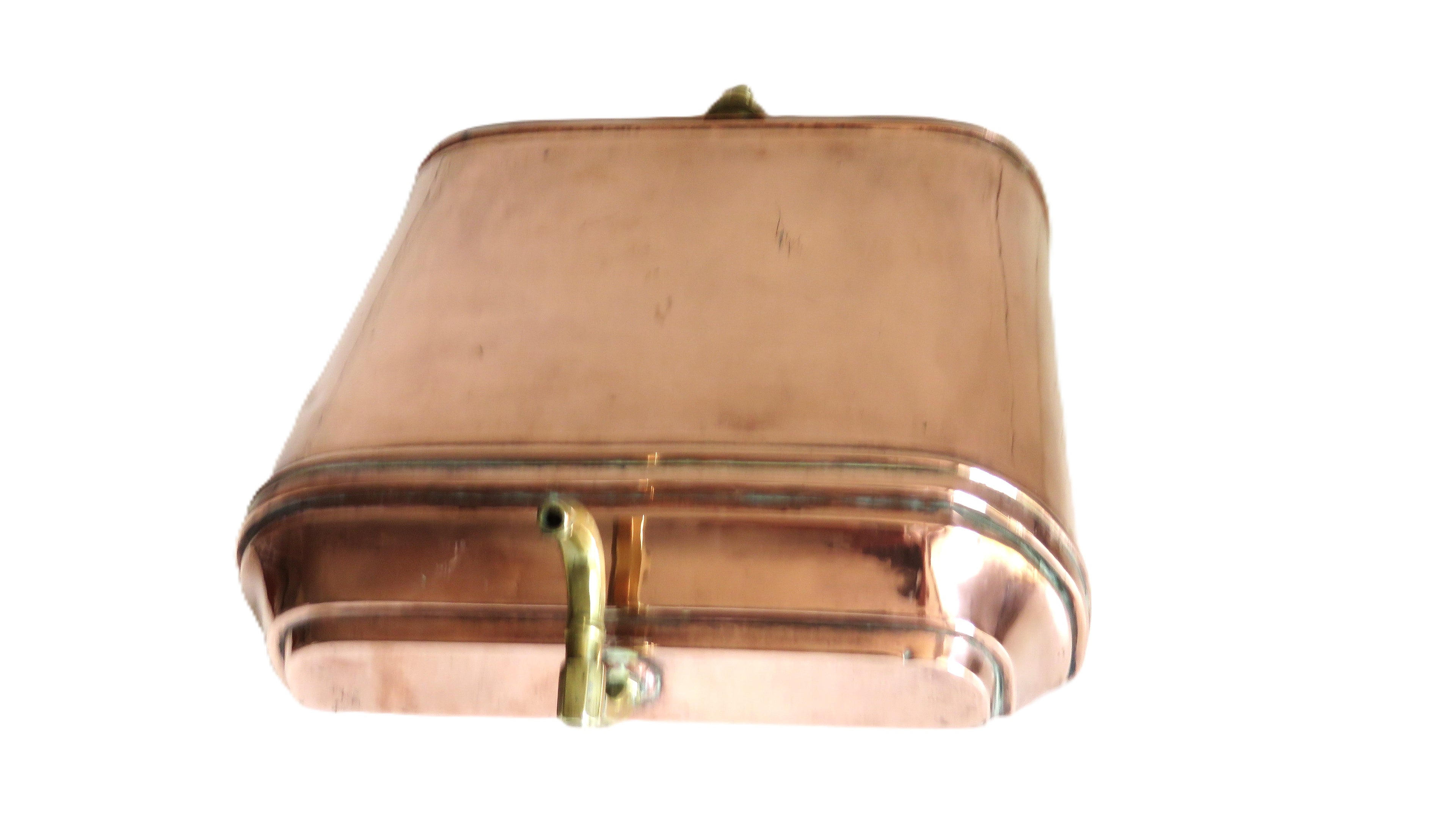 Authentic Antique French Copper Wall Fountain Basin & Water Reservoir - Vintage French Treasures