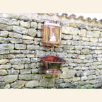 Authentic Antique French Copper Wall Fountain Basin & Water Reservoir -