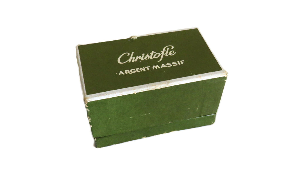 Christofle Solid Silver Salt & Pepper Shakers in Original Box French Hallmarked - Vintage French Treasures