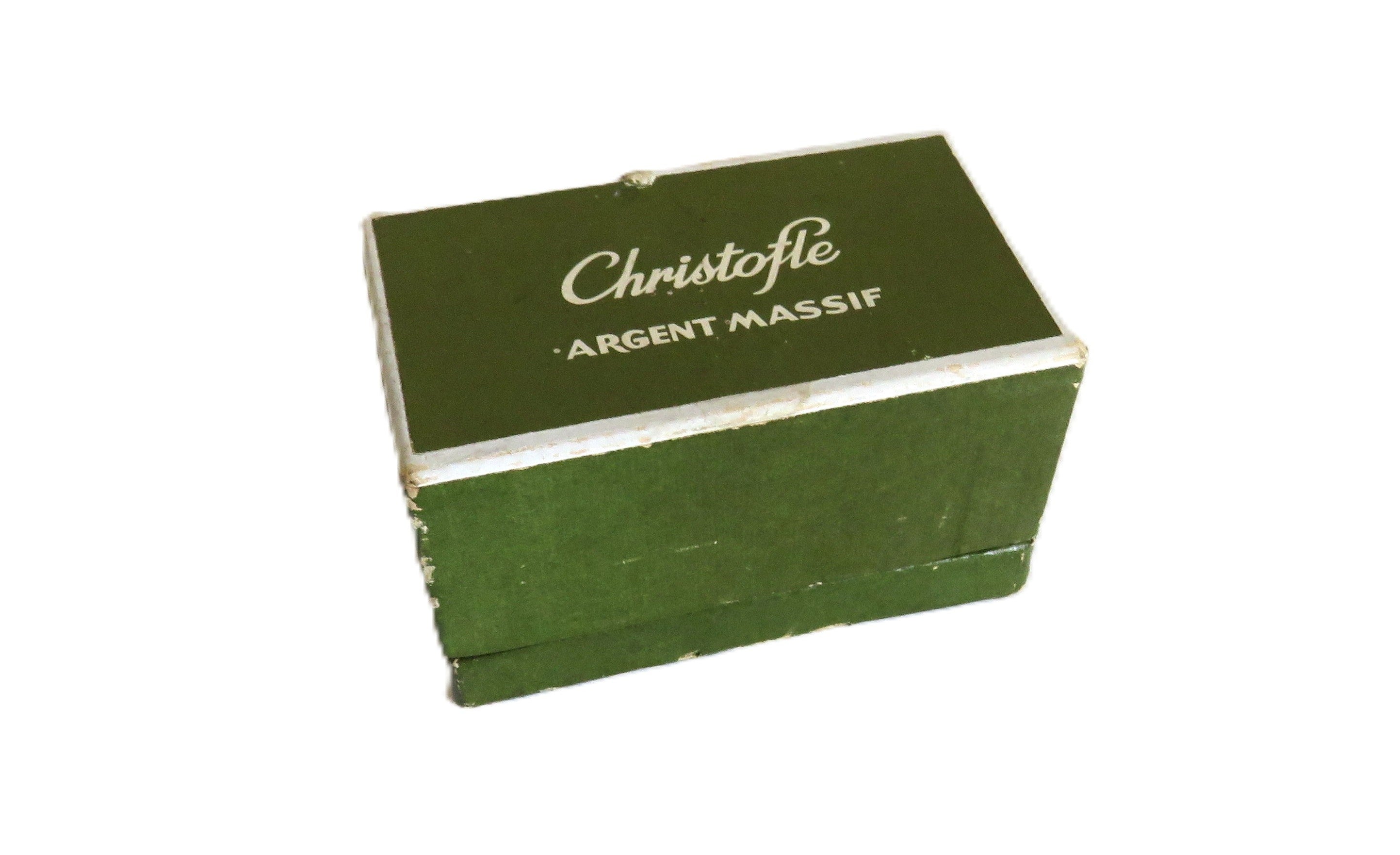 Christofle Solid Silver Salt & Pepper Shakers in Original Box French Hallmarked - Vintage French Treasures