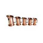 Set of 5 Vintage French Copper Measures | Graduated Kitchen Measuring Jugs | Copperware Collection -