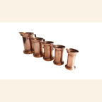Set of 5 Vintage French Copper Measures | Graduated Kitchen Measuring Jugs | Copperware Collection -