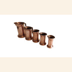 Set of 5 Vintage French Copper Measures | Graduated Kitchen Measuring Jugs | Copperware Collection -